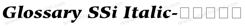 Glossary SSi Italic字体转换